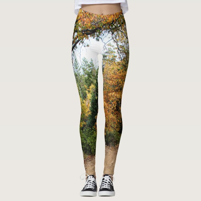 Colours of Autumn Print Leggings (Front)