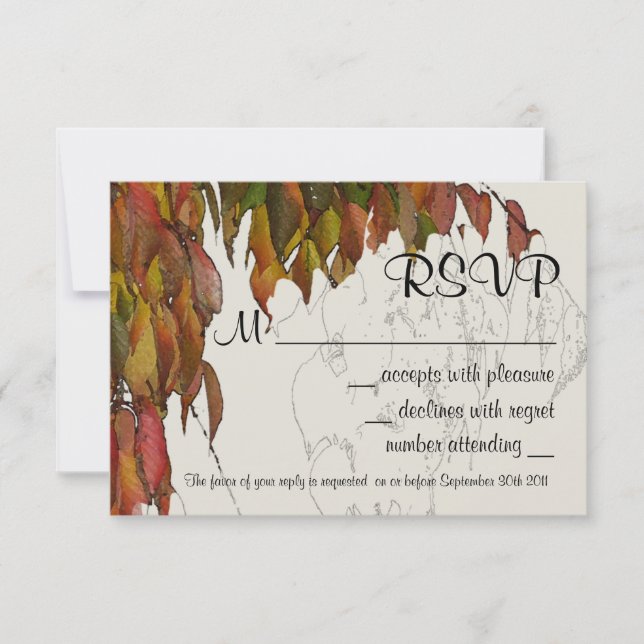 Colours of Autumn RSVP (Front)