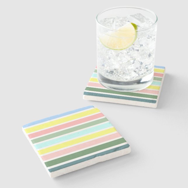  Colours of Bermuda  Stone Coaster (Side)