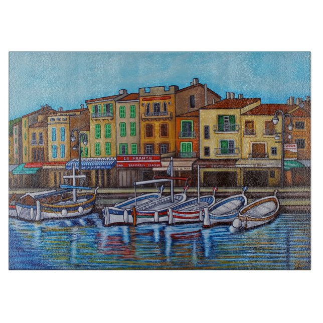 Colours of Cassis Decorative Glass Cutting Board (Front)