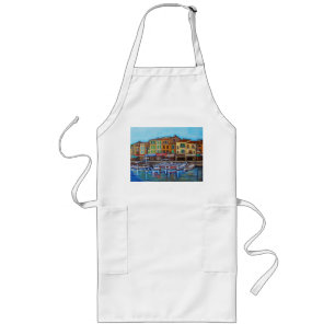 Colours of Cassis Long Apron by Lisa Lorenz