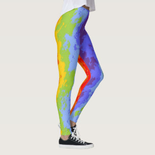 Colours of Chakras / Rainbow - cracked edge III Leggings