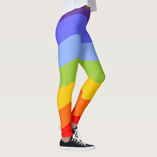 Colours of Chakras / Rainbow - waves Leggings (Right)