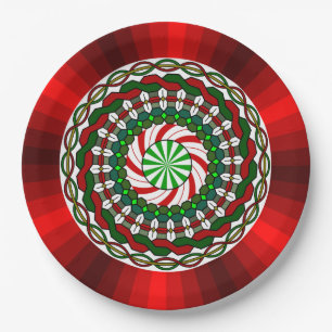 Colours of Christmas Paper Plate