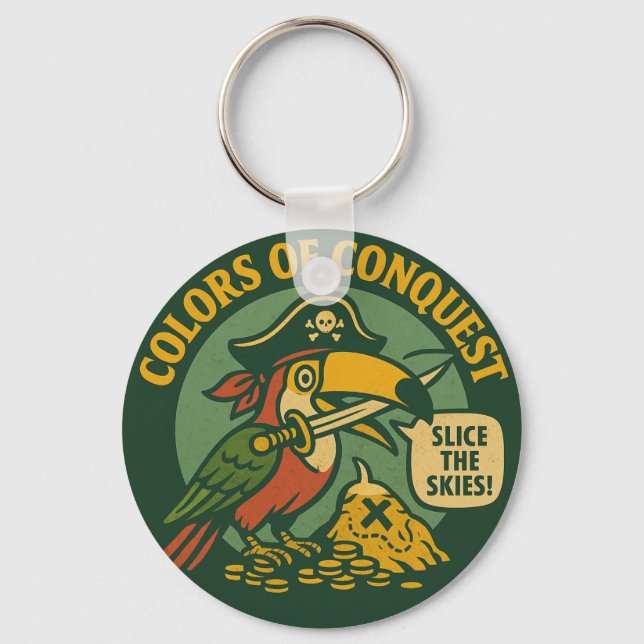 Colours Of Conquest Pirate Toucan Key Ring (Front)