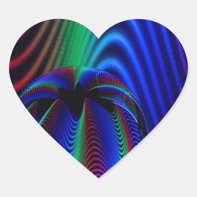 Colours of crystal heart sticker (Front)
