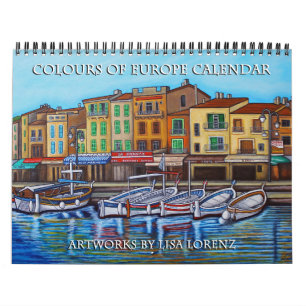 Colours of Europe 2-Page Calendar by Lisa Lorenz