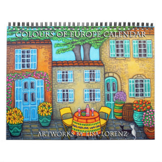 Colours of Europe 2-Page Calendar by Lisa Lorenz