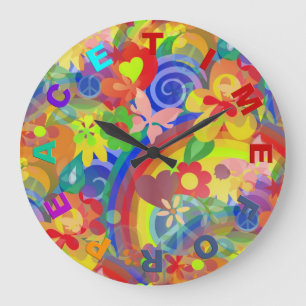 Colours of Flower Power + clock face