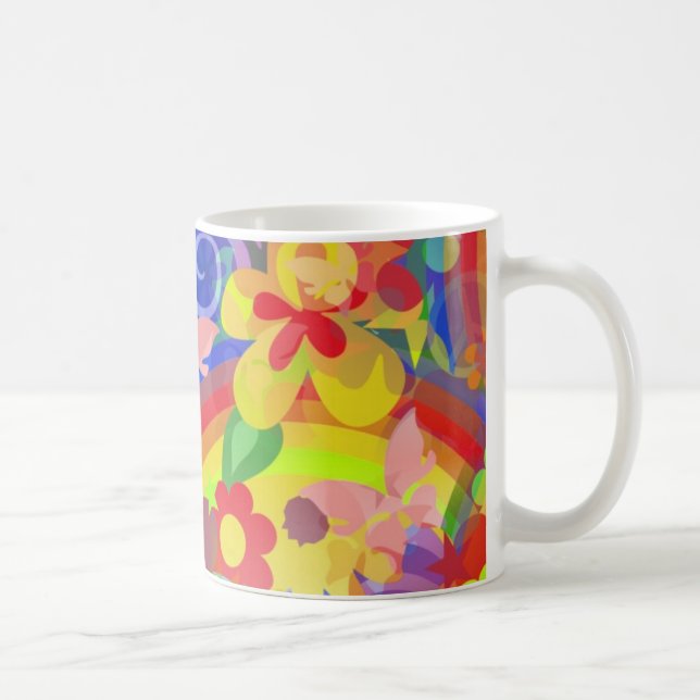 Colours Of Flower Power Coffee Mug (Right)