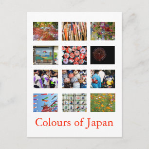Colours of Japan (colourful) Postcard