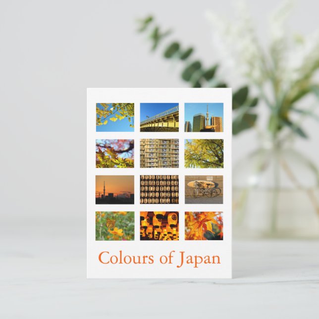 Colours of Japan (yellow/orange) Postcard (Standing Front)