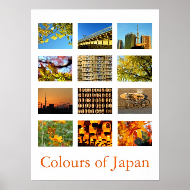 Colours of Japan (yellow/orange) Poster (Front)