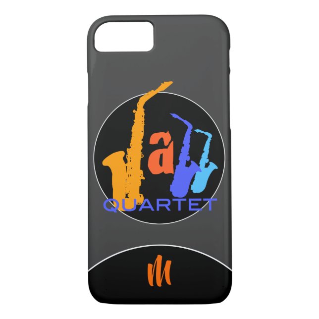 Colours of Jazz Quartet Monogram iPhone Case (Back)