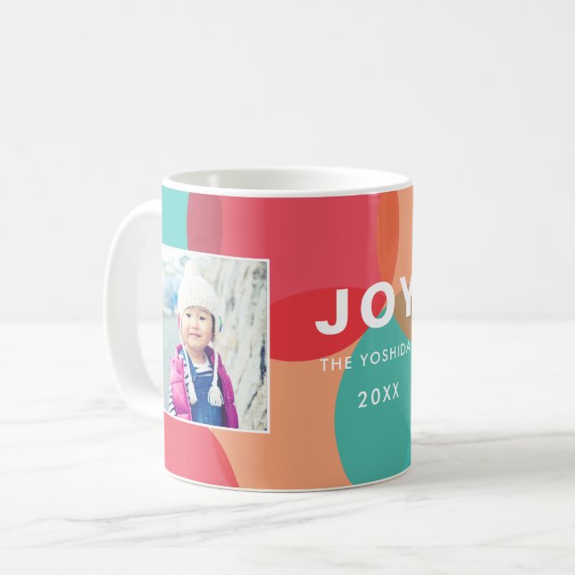 Colours of Joy 2 Photo Personalised Mug (Front Left)
