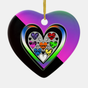 Colours of Love Ceramic Tree Decoration