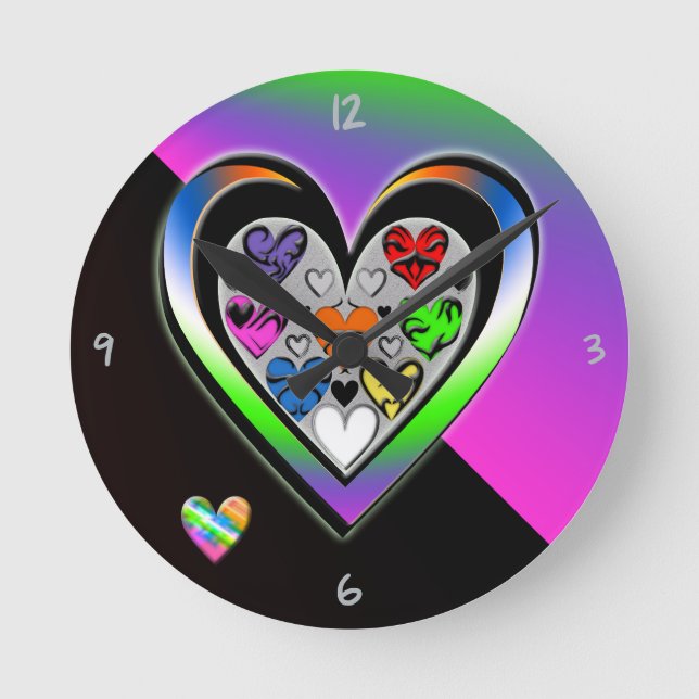 Colours of Love Round Clock (Front)