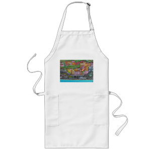Colours of Manarola Long Apron Apron