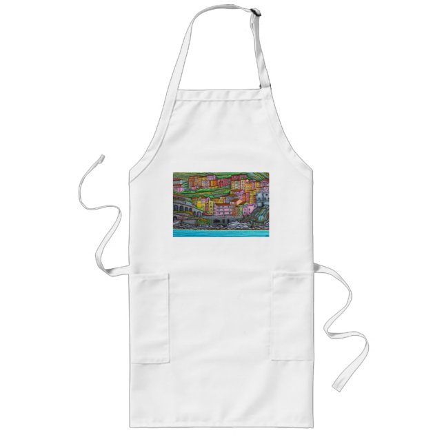 Colours of Manarola Long Apron Apron (Front)