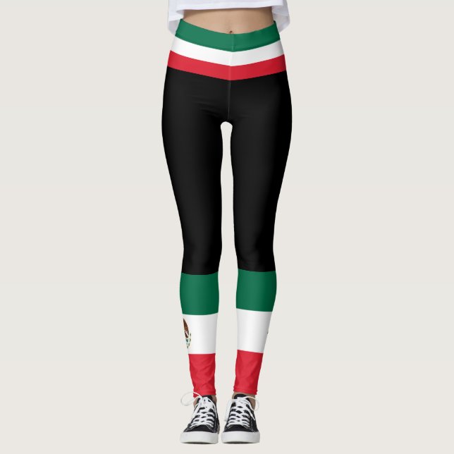 Colours of Mexico Flag Leggings (Front)