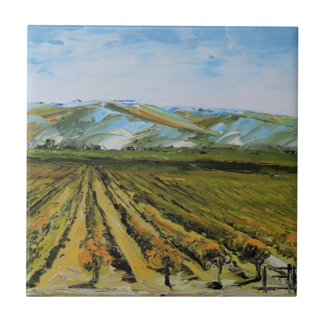 Colours of Napa Valley, Wine Country California Tile (Front)