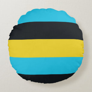 Colours of Nassau Flag Round Cushion