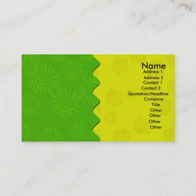 Colours of Nature Business Card (Front)
