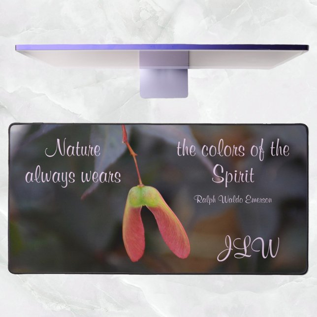 Colours of Nature Emerson Quote Photographic Desk Mat (Creator Uploaded)