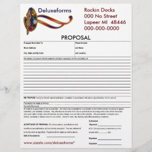 Colours of Paint Proposal Form Personalized Letterhead