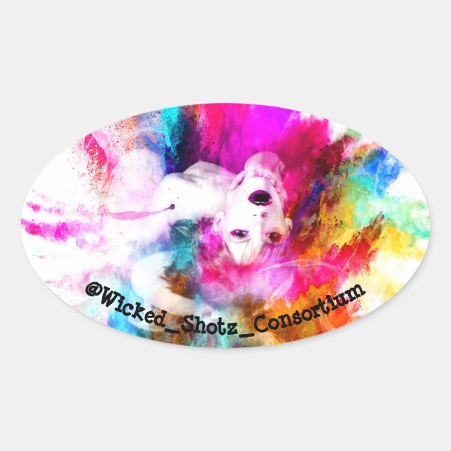 Colours of Passion Oval Sticker (Front)