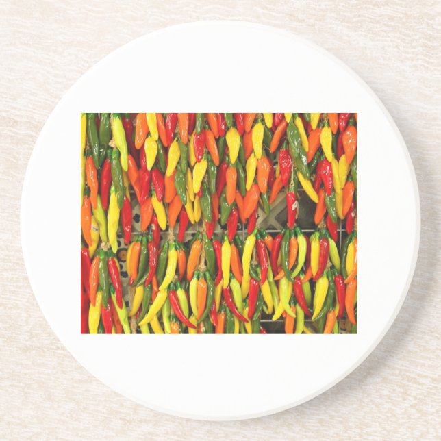 Colours of Peppers Coaster (Front)