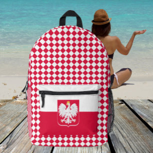 Colours of Poland backpack, Polish Flag Printed Backpack