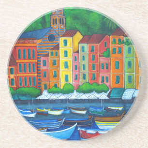 Colours of Portofino Coaster by Lisa Lorenz