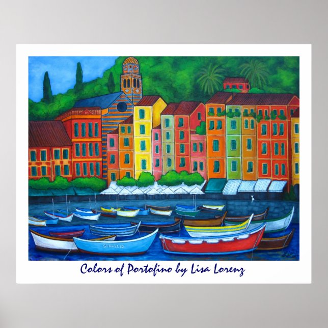 Colours of Portofino Painting Print (Front)