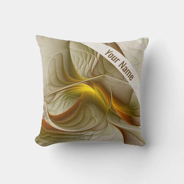 Colours of Precious Metals, Abstract Art Name Cushion (Front)