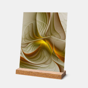 Colours of Precious Metals, Abstract Fractal Art Acrylic Sign