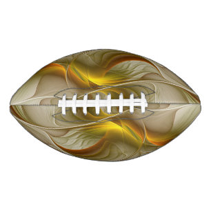 Colours of Precious Metals, Abstract Fractal Art American Football