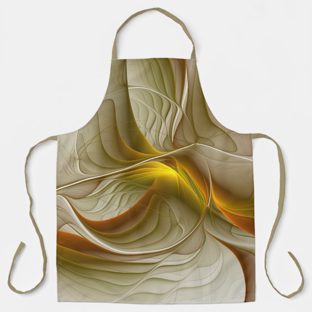 Colours of Precious Metals, Abstract Fractal Art Apron (Front)
