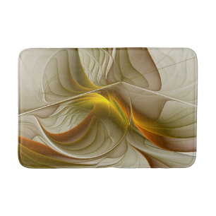 Colours of Precious Metals, Abstract Fractal Art Bath Mat