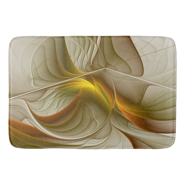 Colours of Precious Metals, Abstract Fractal Art Bath Mat (Front)