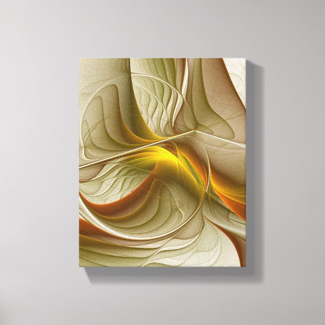 Colours of Precious Metals, Abstract Fractal Art Canvas Print (Front)