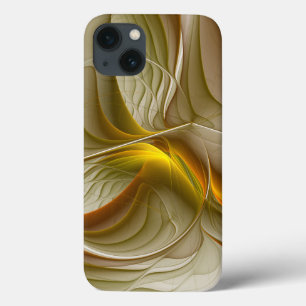 Colours of Precious Metals, Abstract Fractal Art iPhone 13 Case
