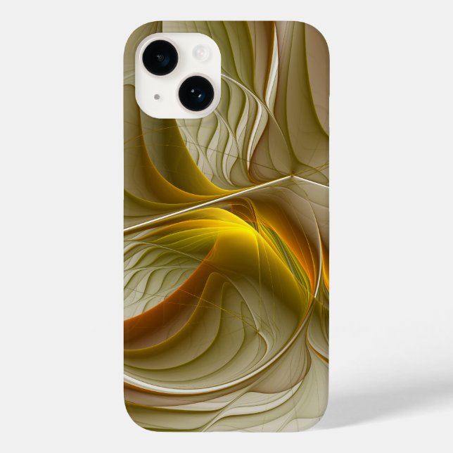 Colours of Precious Metals, Abstract Fractal Art Case-Mate iPhone Case (Back)