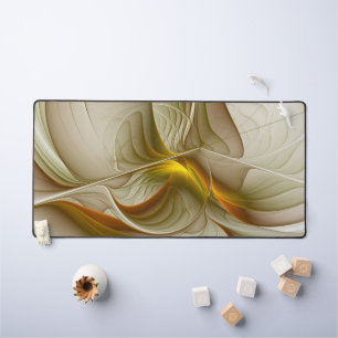 Colours of Precious Metals, Abstract Fractal Art Desk Mat