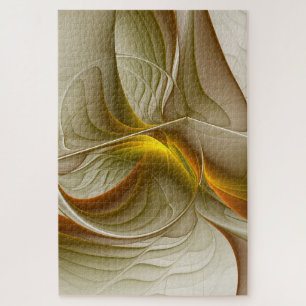 Colours of Precious Metals, Abstract Fractal Art Jigsaw Puzzle