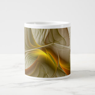 Colours of Precious Metals, Abstract Fractal Art Large Coffee Mug