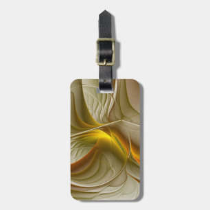 Colours of Precious Metals, Abstract Fractal Art Luggage Tag