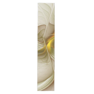 Colours of Precious Metals, Abstract Fractal Art Medium Table Runner