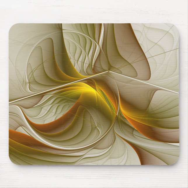 Colours of Precious Metals, Abstract Fractal Art Mouse Mat (Front)