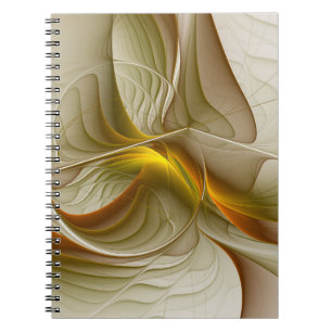 Colours of Precious Metals, Abstract Fractal Art Notebook